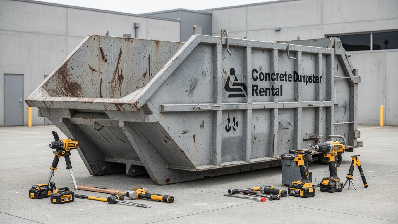 Concrete Dumpster Rental